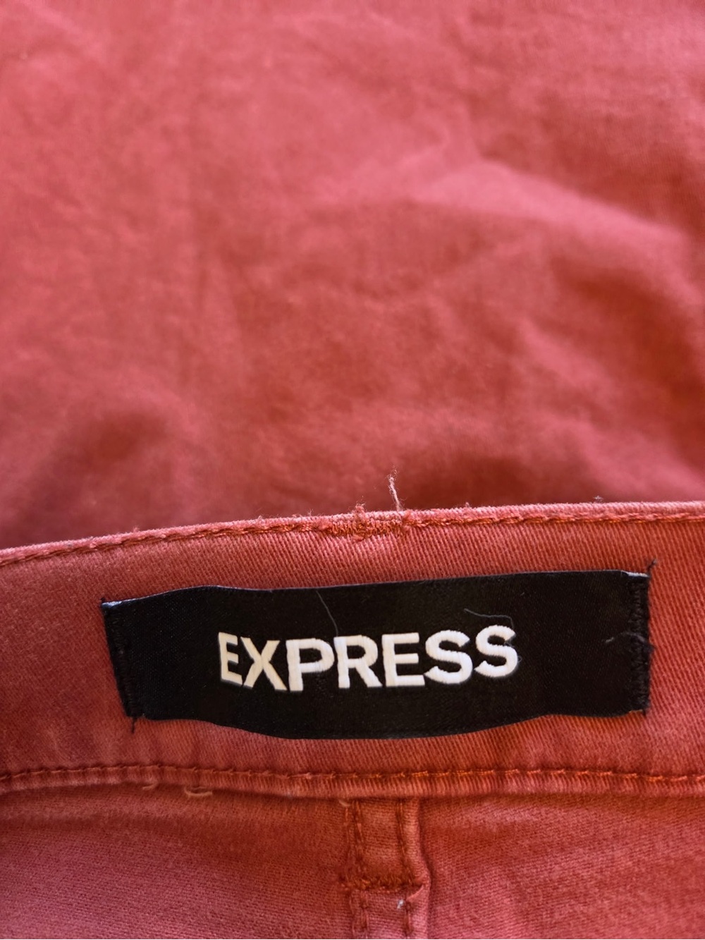 Express Extreme High Rise Brick-Red Jeans 0 Regular - Picture 7 of 9